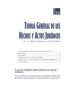 teoria general de los hechos y actos jurídicos