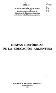 etapas históricas de la educación argentina