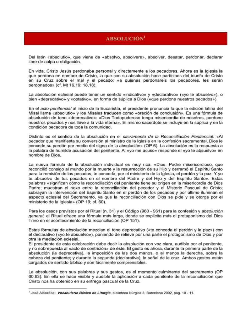 Absolución ABSOLUCIÓN