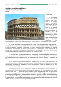Comentario Coliseo o anfiteatro Flavio