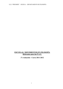 escuelas / movimientos en filosofía