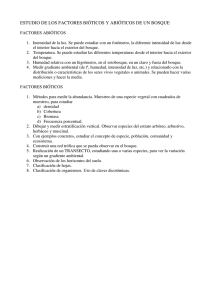 estudio de los factores bióticos y abióticos de un bosque