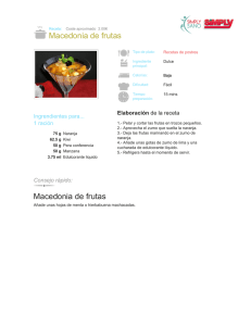 Macedonia de frutas Macedonia de frutas