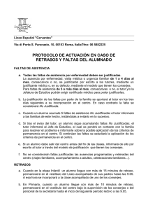 protocolo de actuación en caso de retrasos y faltas del alumnado