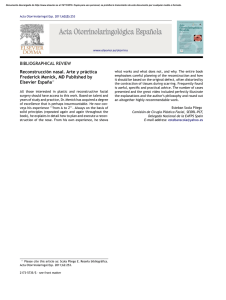 BIBLIOGRAPHICAL REVIEW Reconstrucción nasal. Arte y