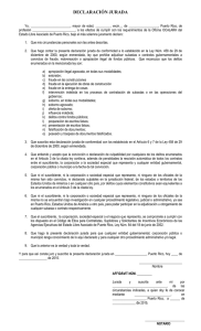 Declaración Jurada (Affidavit)