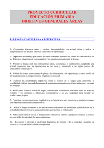 proyecto curricular educación primaria objetivos generales áreas