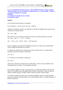 Termoquímica: Problema Resuelto y Definiciones Clave