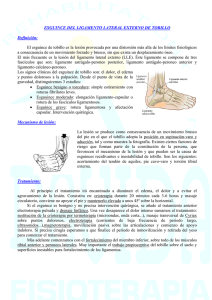 ESGUINCE DEL LIGAMENTO LATERAL EXTERNO DE TOBILLO