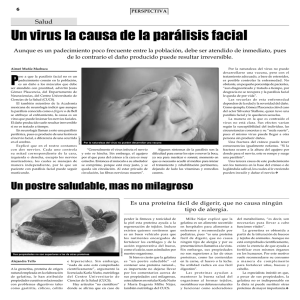 Un virus la causa de la parálisis facial