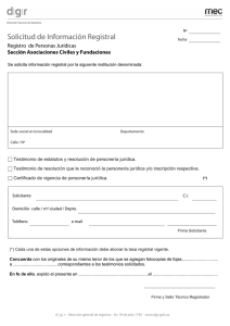 Registro de Personas Jurídicas | Sección Asociaciones Civiles y