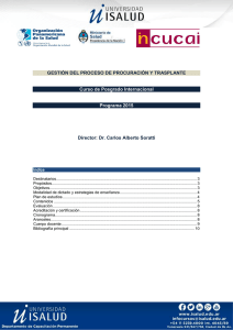 GESTIÓN DEL PROCESO DE PROCURACIÓN Y TRASPLANTE