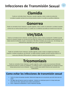 Clamidia Gonorrea VIH/SIDA Sífilis Tricomoniasis