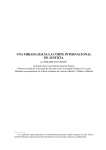 UNA MIRADA HACIA LA CORTE INTERNACIONAL DE JUSTICIA