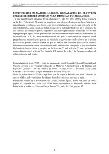 BENEFICIARIOS EN MATERIA LABORAL, DECLARACIÓN DE. EL