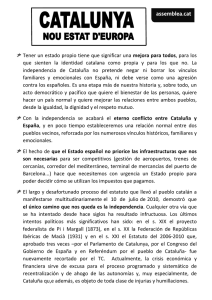 Tener un estado propio tiene que significar una mejora para todos