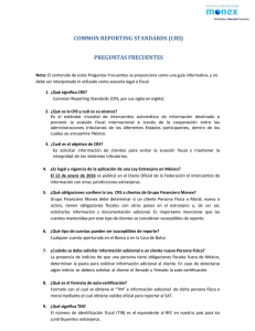 COMMON REPORTING STANDARDS (CRS) PREGUNTAS