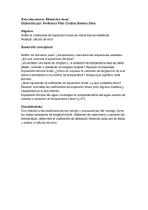 Guía laboratorio: Dilatación lineal Elaborado por