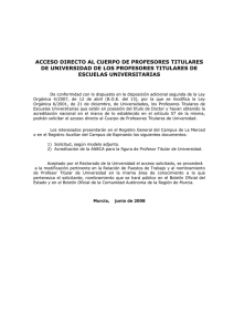 acceso directo al cuerpo de profesores titulares de universidad de