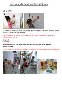UNE JOURNÉE DANS NOTRE CLASSE msa