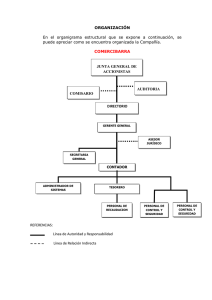 ORGANIZACIÓN En el organigrama estructural que se expone a