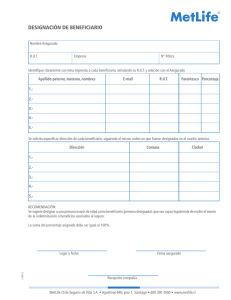 designación de beneficiario