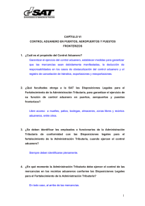 Control Aduanero en Puertos, Aeropuertos y Puestos