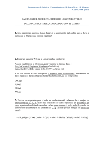 CALCULOS DEL PODER CALORIFICO DE LOS COMBUSTIBLES