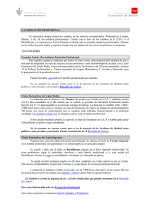 LA FORMACIÓN PROFESIONAL Se caracteriza porque separa los