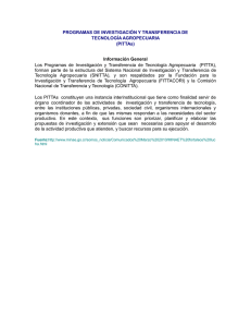Programas de Investigación y Transferencia de Tecnología
