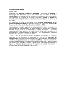 Dña. Emma Ruiz Moreno - FEN. Fundación Española de la Nutrición