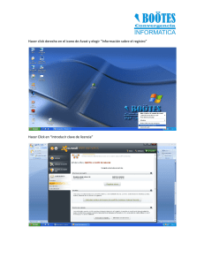 Hacer click derecho en el icono de Avast y elegir “Información sobre