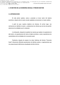 I. El SECTOR DE LA ECONOMIA SOCIAL O TERCER SECTOR
