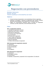Negociación con proveedores