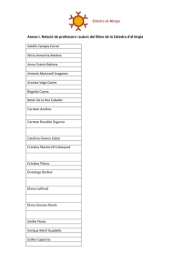 Annex I. Relació de professors i autors del llibre de la Càtedra d`al