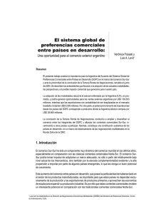 El sistema global de preferencias comerciales entre países en