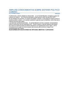 AMPLIAN CONOCIMIENTOS SOBRE SISTEMA POLITICO CUBANO