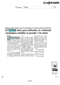 El TEPJF listo para defender la voluntad ciudadana emitida el