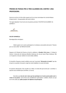 premis de poesia per a tres alumnes del centre i