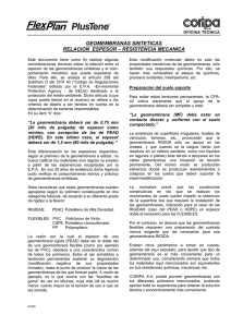 GEOMEMBRANAS SINTETICAS RELACION ESPESOR