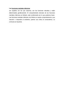 Funciones Mentales Inferiores: Psicología