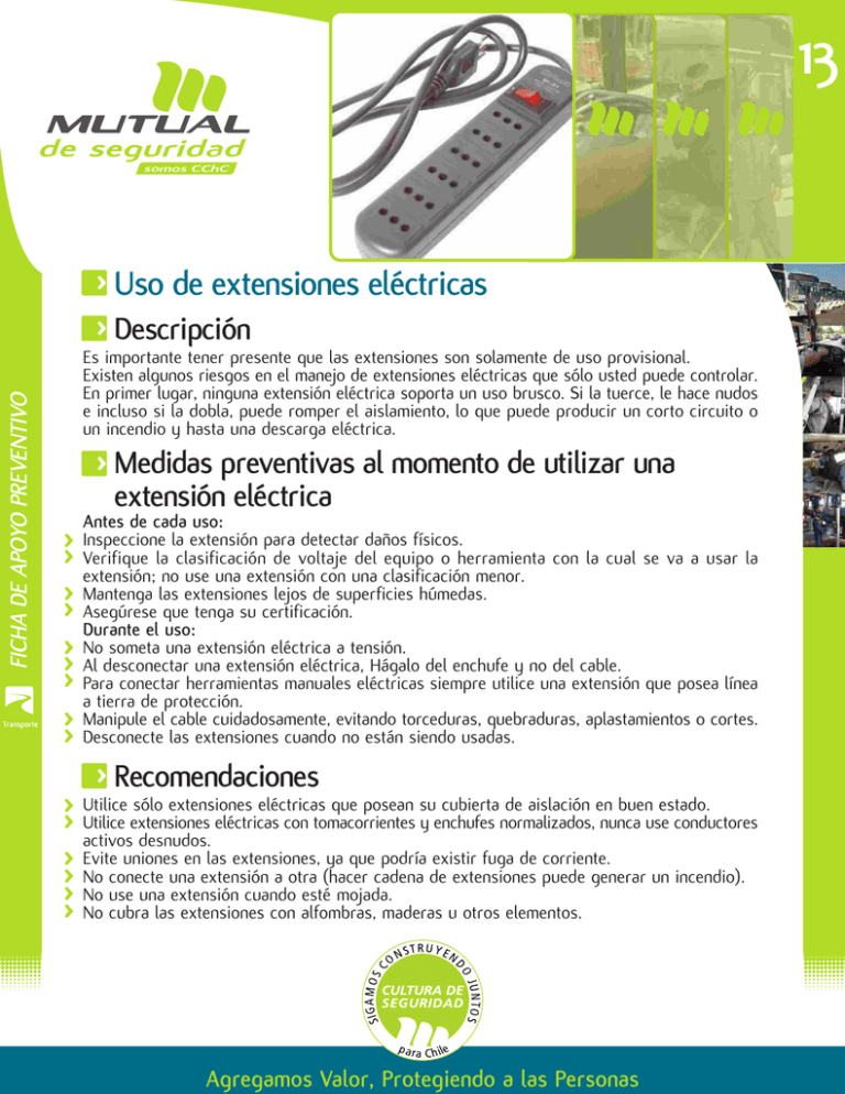 Uso De Extensiones El ctricas