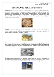 VOCABULARIO TEMA ARTE GRIEGO