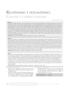 RELATIVISMO Y DOGMATISMO CAUSAS Y CONSECUENCIAS