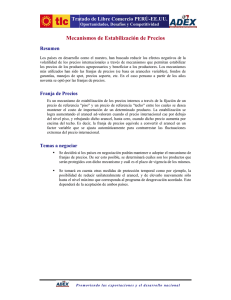 Mecanismos de Estabilización de Precios