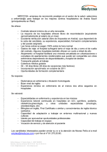 MEDYCSA -empresa de reconocido prestigio en el sector de la