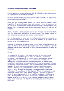 Reflexion sobre la verdadera identidad