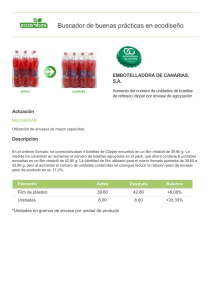 Aumento del numero de unidades de botellas de