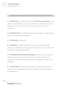 OBJETIVOS MARCADOS EN DEMENCIAS EN FASE DE INICIO: 1