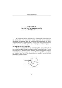 CAPÍTULO IV DEFECTOS DE REFRACCIÓN